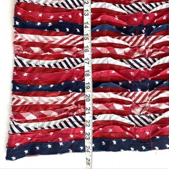 Patriotic American Blazer Jacket Womens M Long Sleeve Collar Stars Stripes - Picture 5 of 9